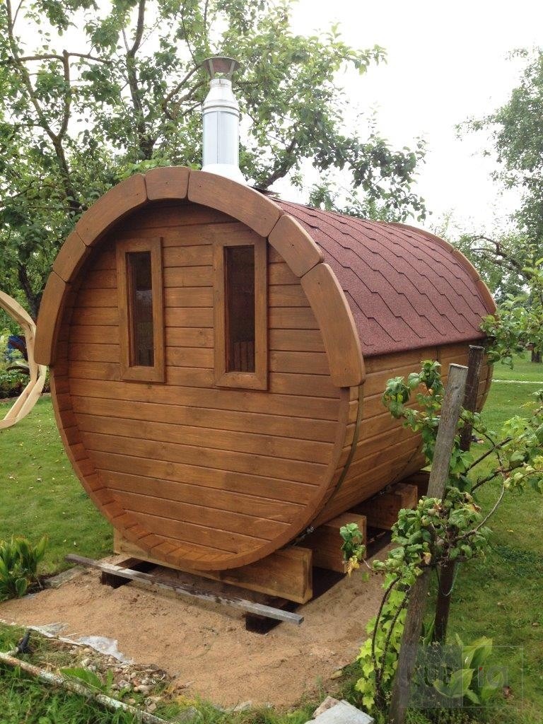 Okrugla vanjska sauna 2,4 m promjera 197 ili 227 cm - Slika 17