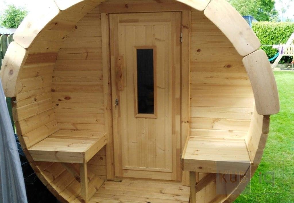 Okrugla vanjska sauna 2,4 m promjera 197 ili 227 cm - Slika 15
