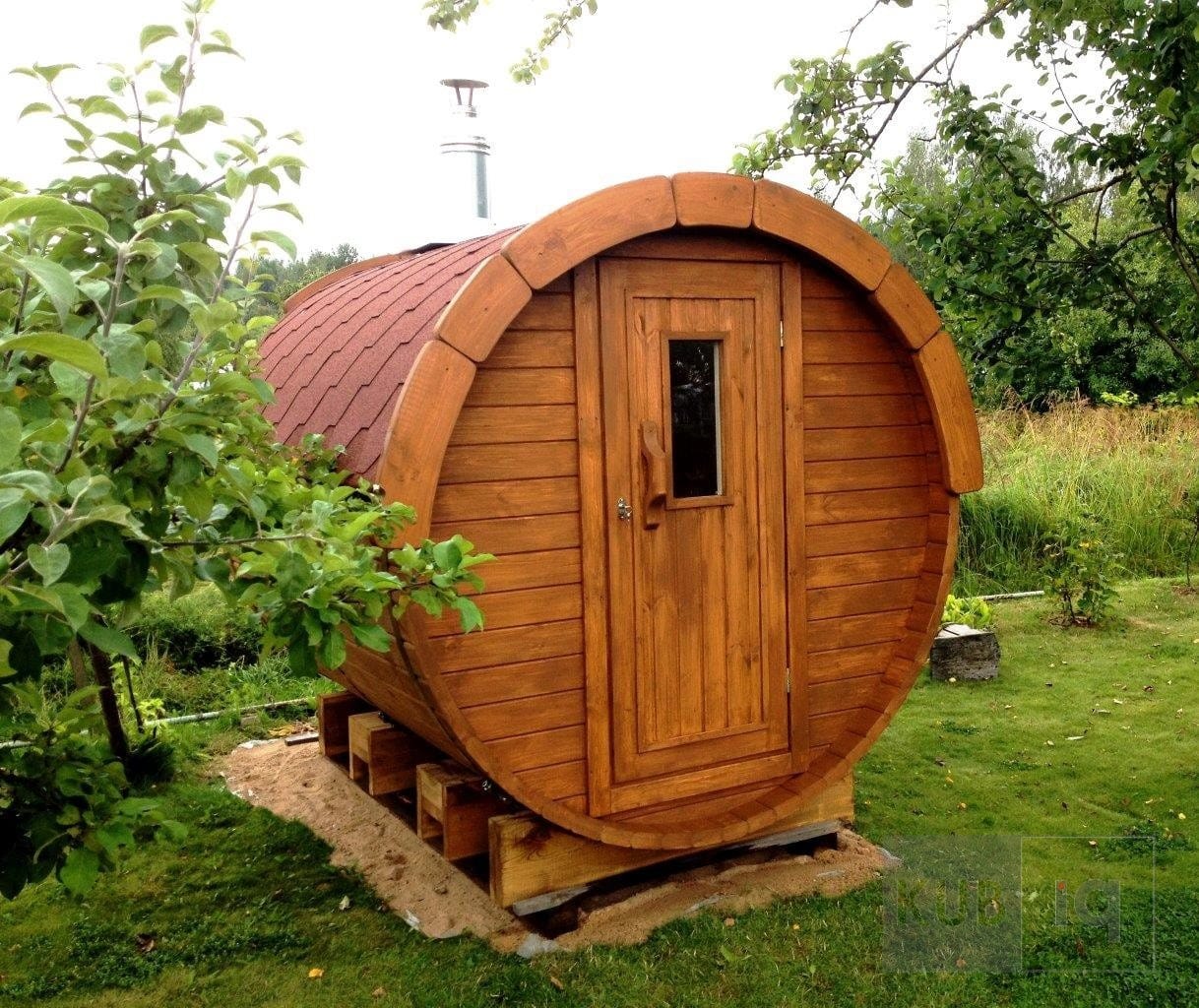 Okrugla vanjska sauna 2,4 m promjera 197 ili 227 cm - Slika 14