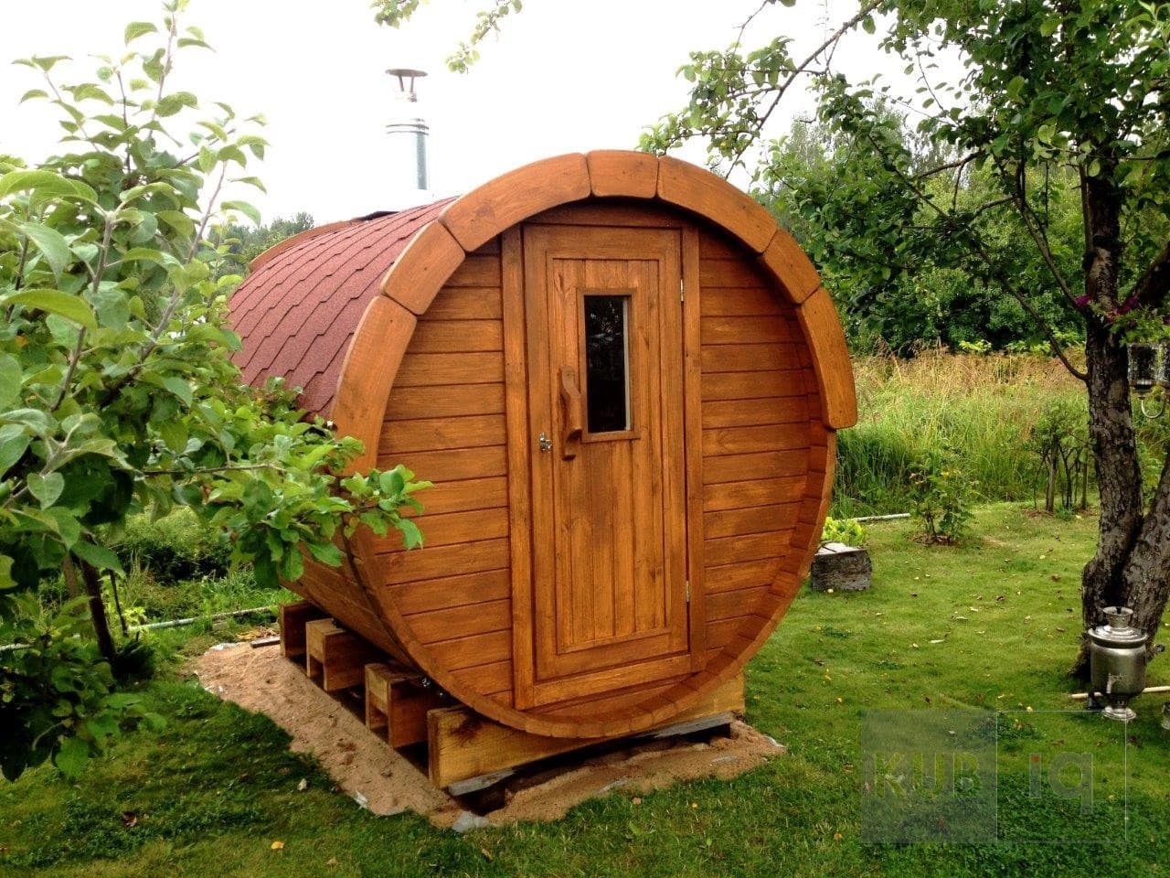 Okrugla vanjska sauna 2,4 m promjera 197 ili 227 cm - Slika 23