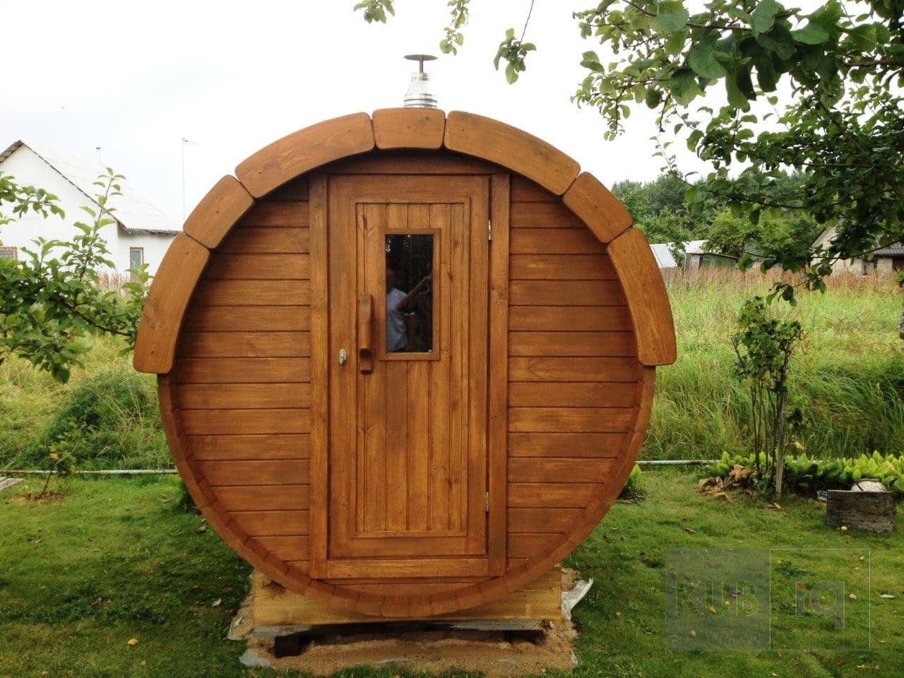 Okrugla vanjska sauna 2,4 m promjera 197 ili 227 cm - Slika 22