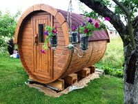 Okrugla vanjska sauna 2,4 m promjera 197 ili 227 cm