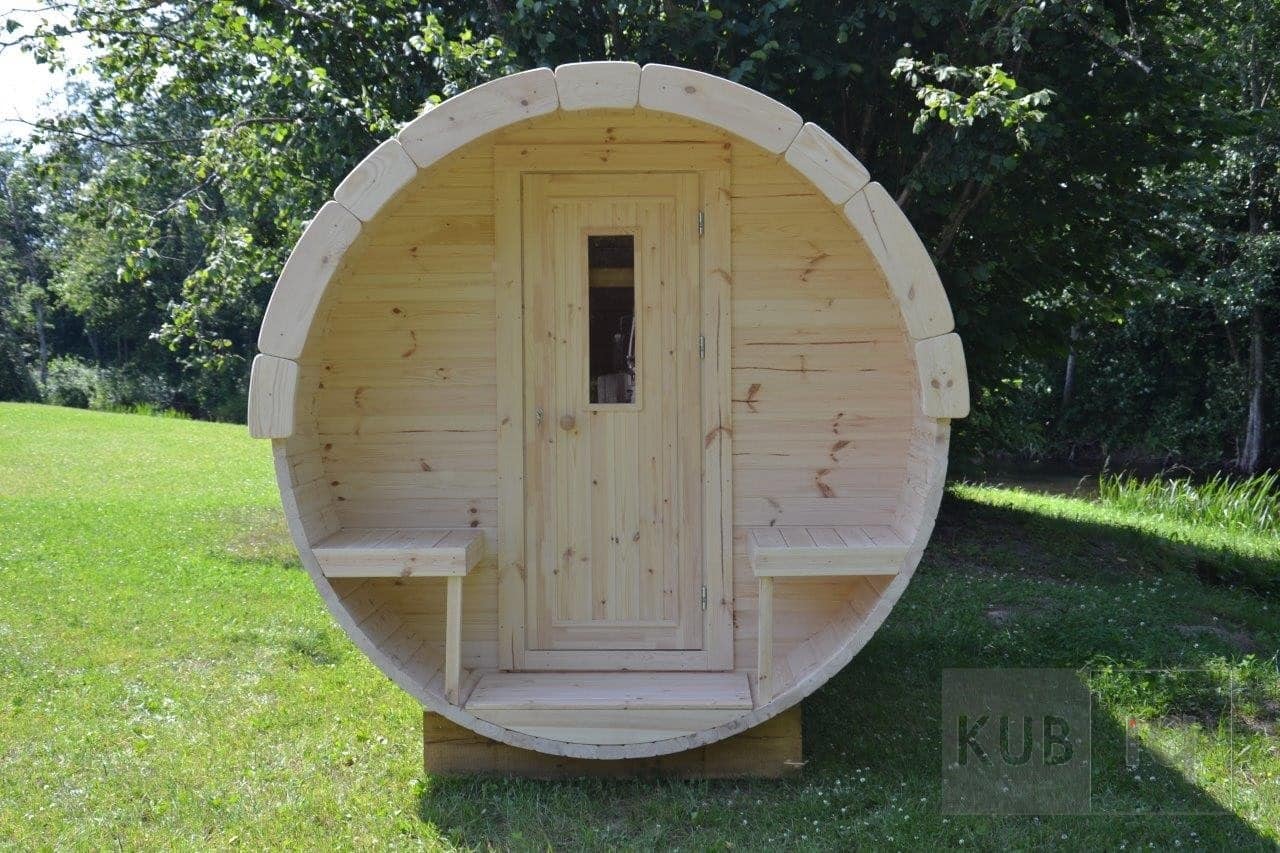 Okrugla vanjska sauna 2,4 m promjera 197 ili 227 cm - Slika 12