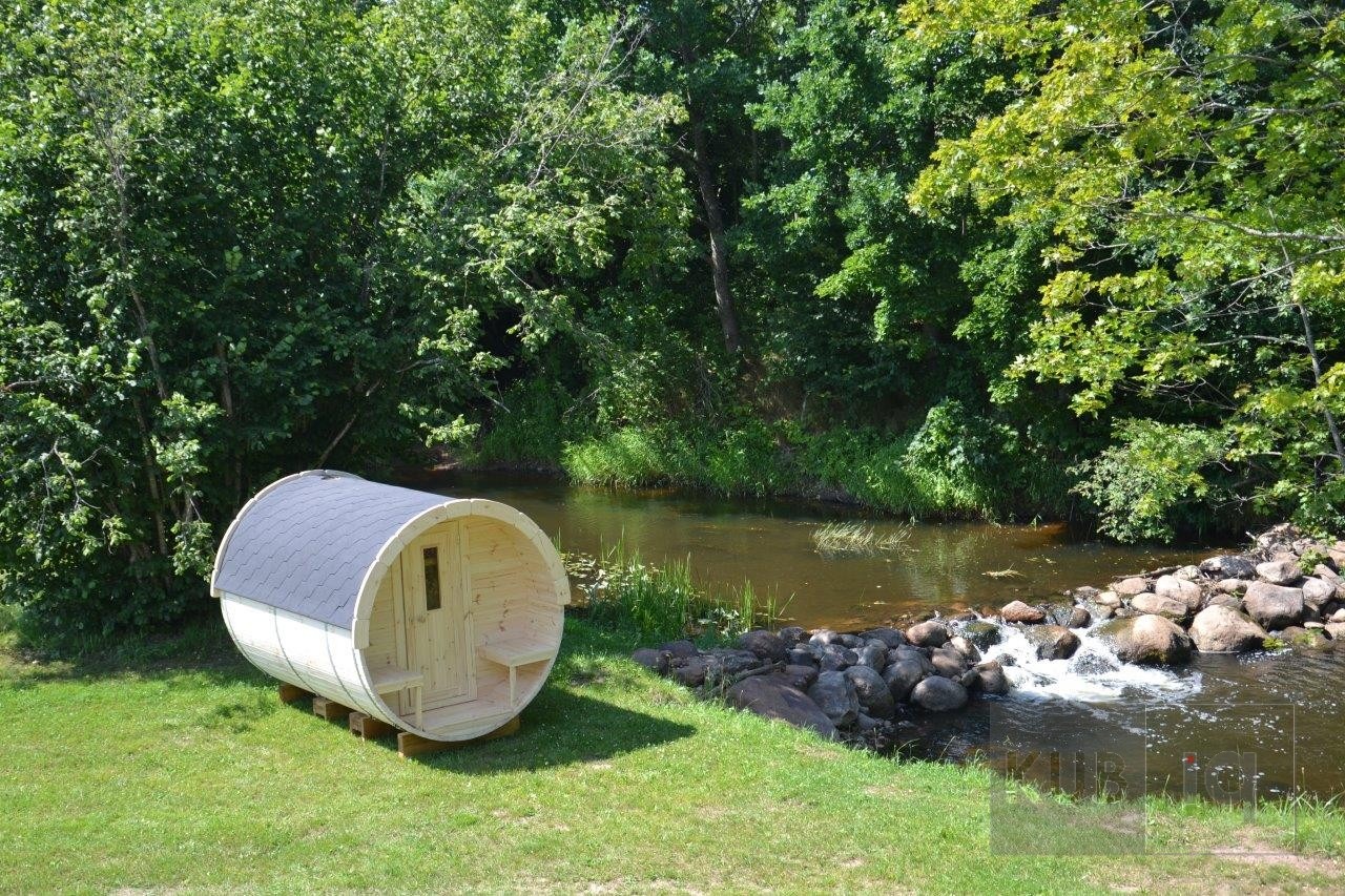 Okrugla vanjska sauna 2,4 m promjera 197 ili 227 cm - Slika 8