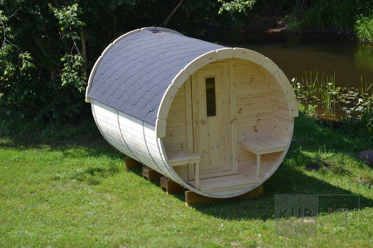 Okrugla vanjska sauna 2,4 m promjera 197 ili 227 cm - Slika 7