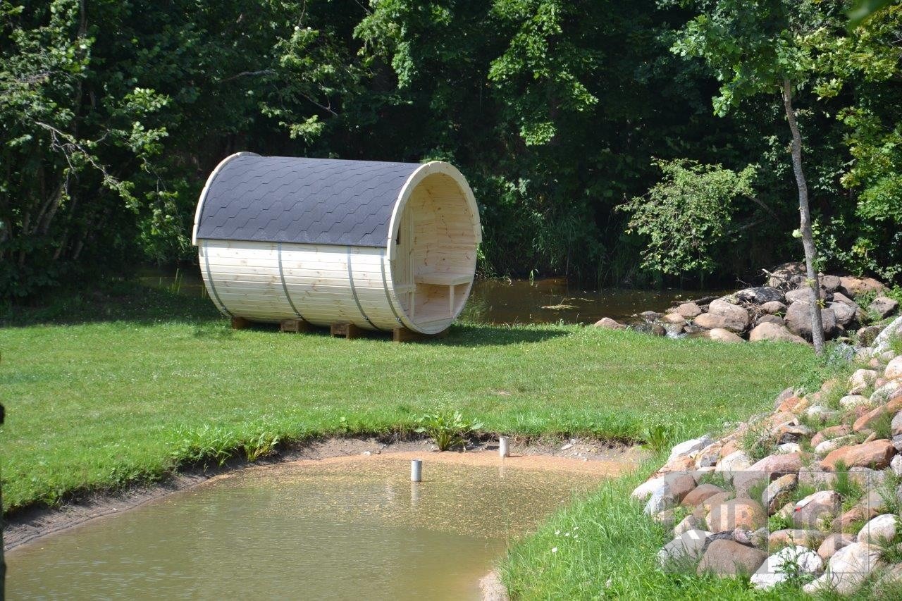 Okrugla vanjska sauna 2,4 m promjera 197 ili 227 cm - Slika 5