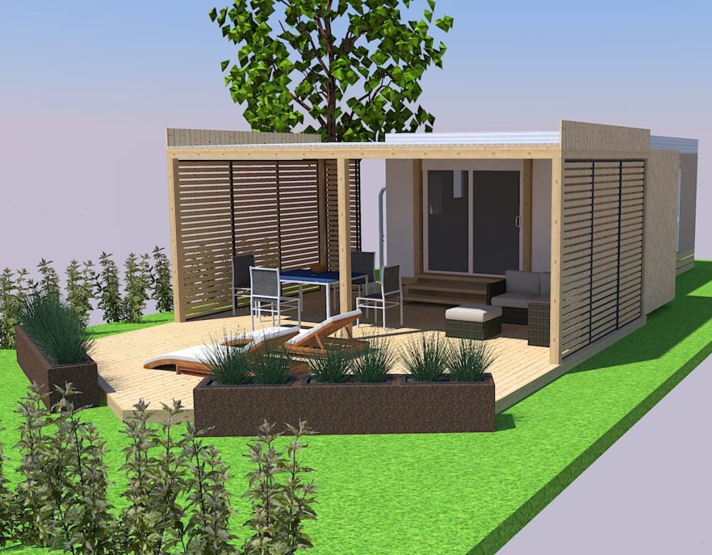 3D vizualizacija drvene terase – KUBIQ projekt