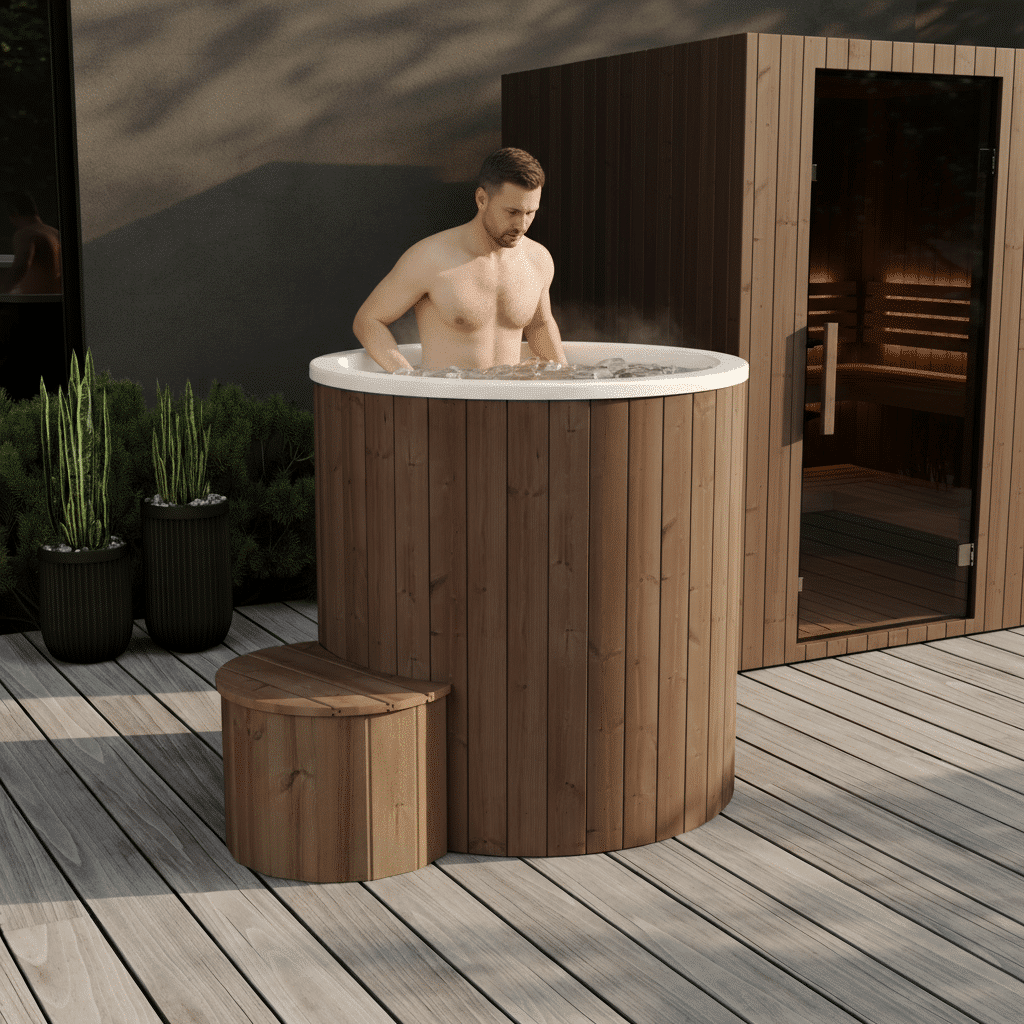 Wellness kontrast – sauna i cold-plunge na KUBIQ terasi Wellness kontrast – sauna i cold-plunge na KUBIQ terasi