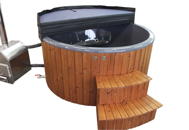 DeLuxe vanjski hot-tub s umetkom od stakloplastike i vanjskim grijačem - Slika 9