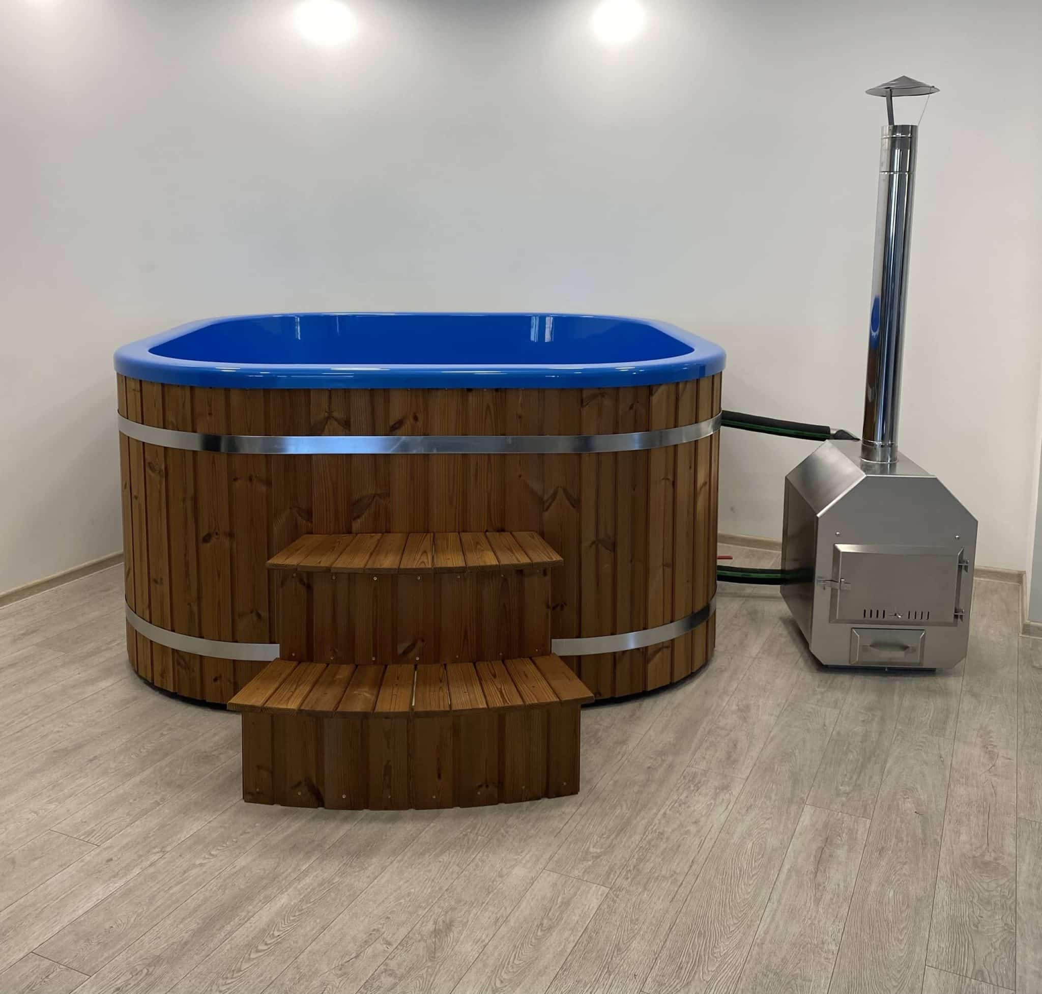 DeLuxe kvadratni vanjski hot-tub s umetkom od akrila i vanjskim grijačem - Slika 2