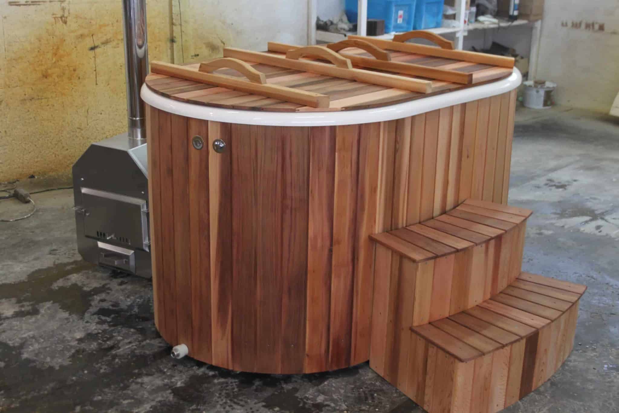 Ovalna vanjska hot-tub kupka s umetkom od stakloplastike i vanjskim grijačem - Slika 16