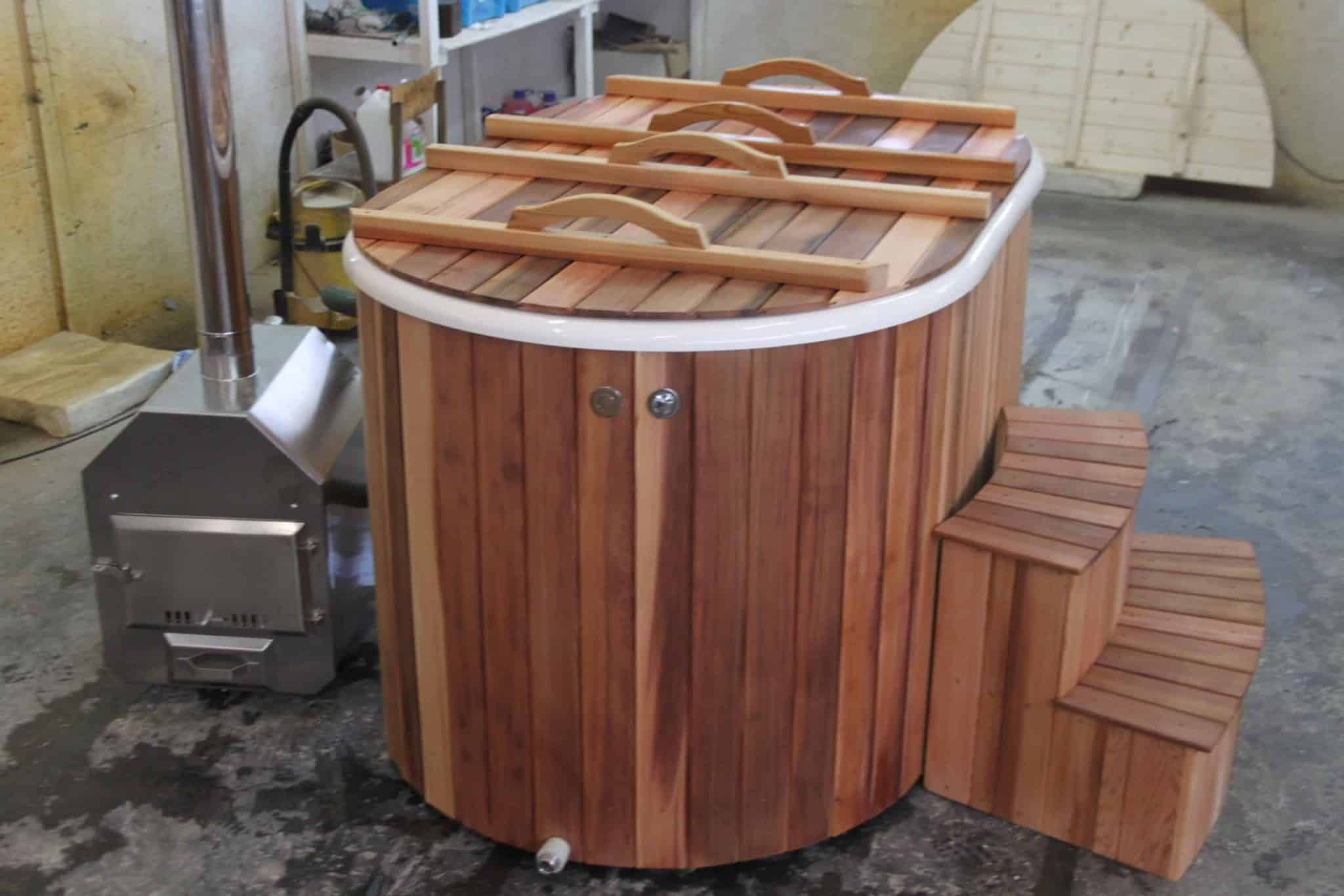 Ovalna vanjska hot-tub kupka s umetkom od stakloplastike i vanjskim grijačem - Slika 21