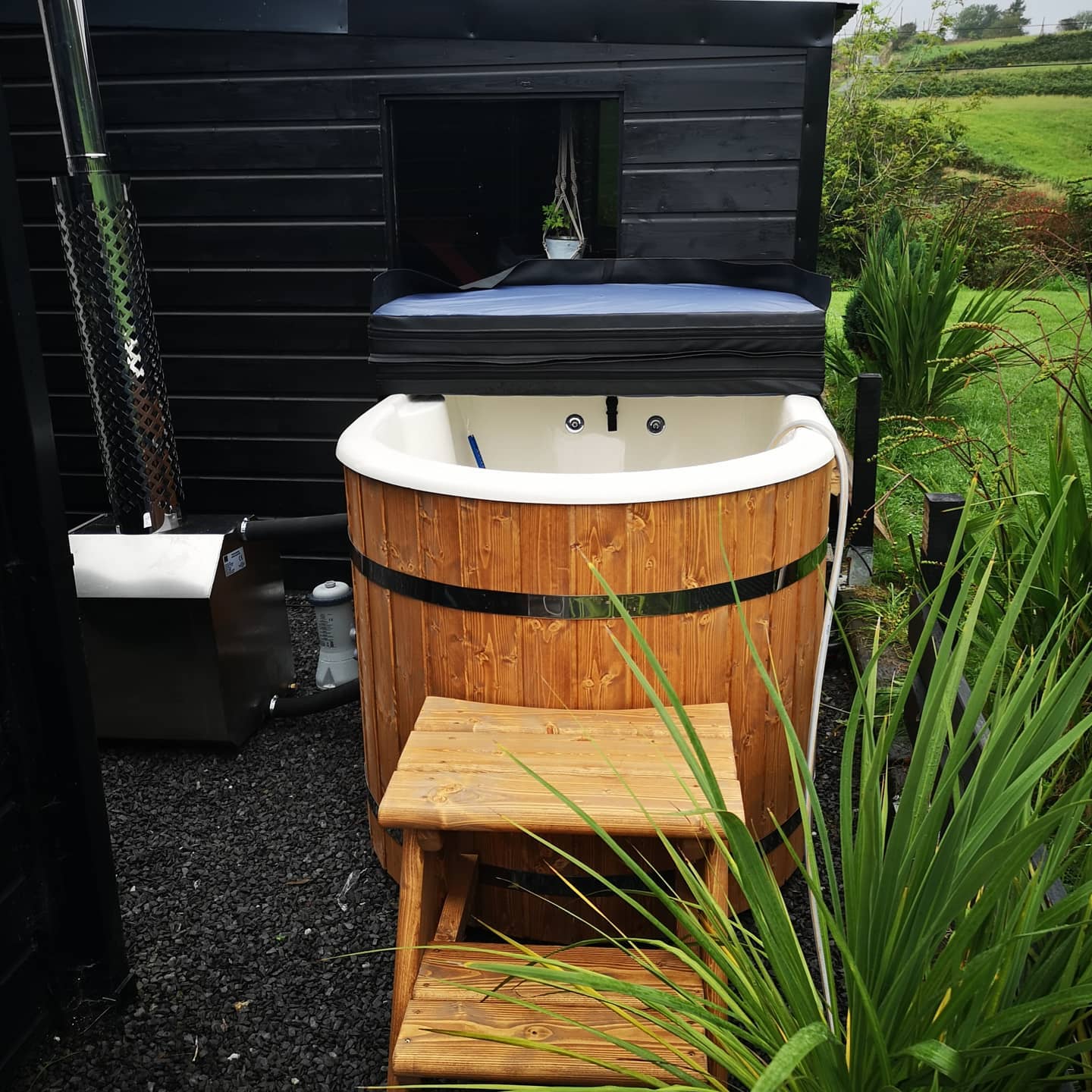 Ovalna vanjska hot-tub kupka s umetkom od stakloplastike i vanjskim grijačem - Slika 17