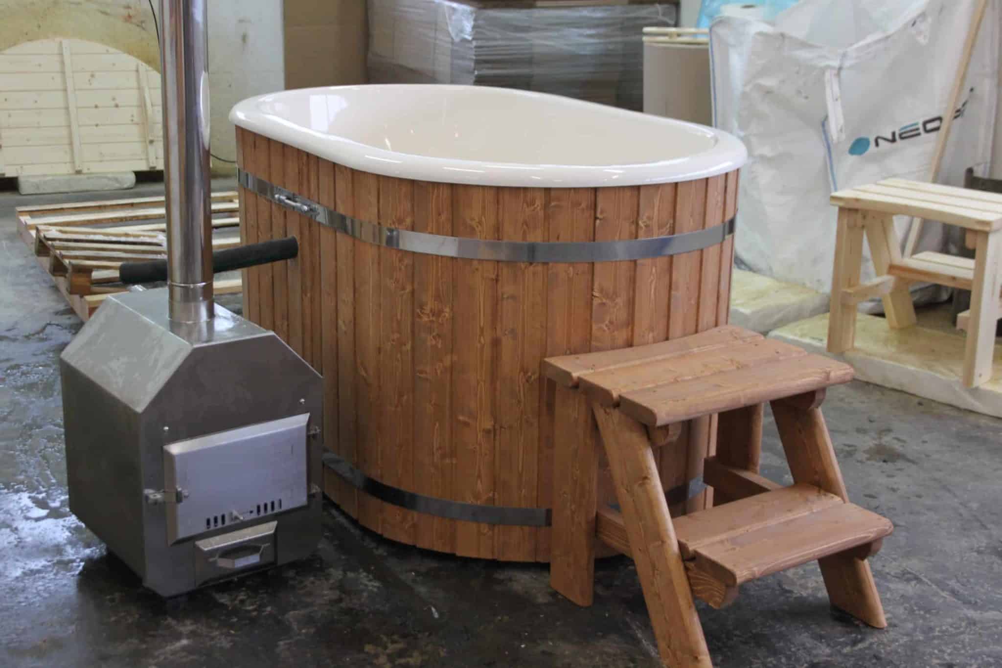 Ovalna vanjska hot-tub kupka s umetkom od stakloplastike i vanjskim grijačem - Slika 15