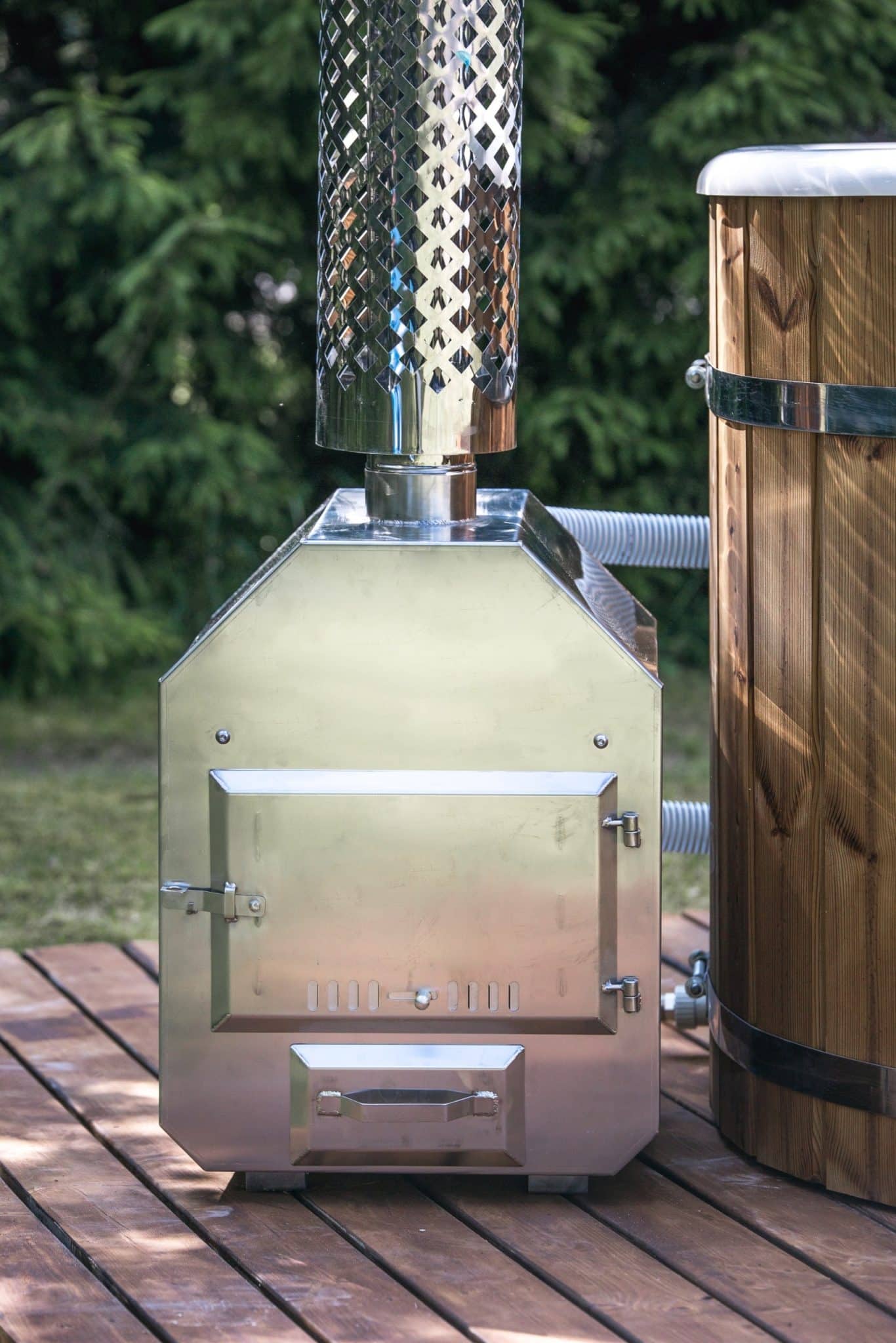 Ovalna vanjska hot-tub kupka s umetkom od stakloplastike i vanjskim grijačem - Slika 10