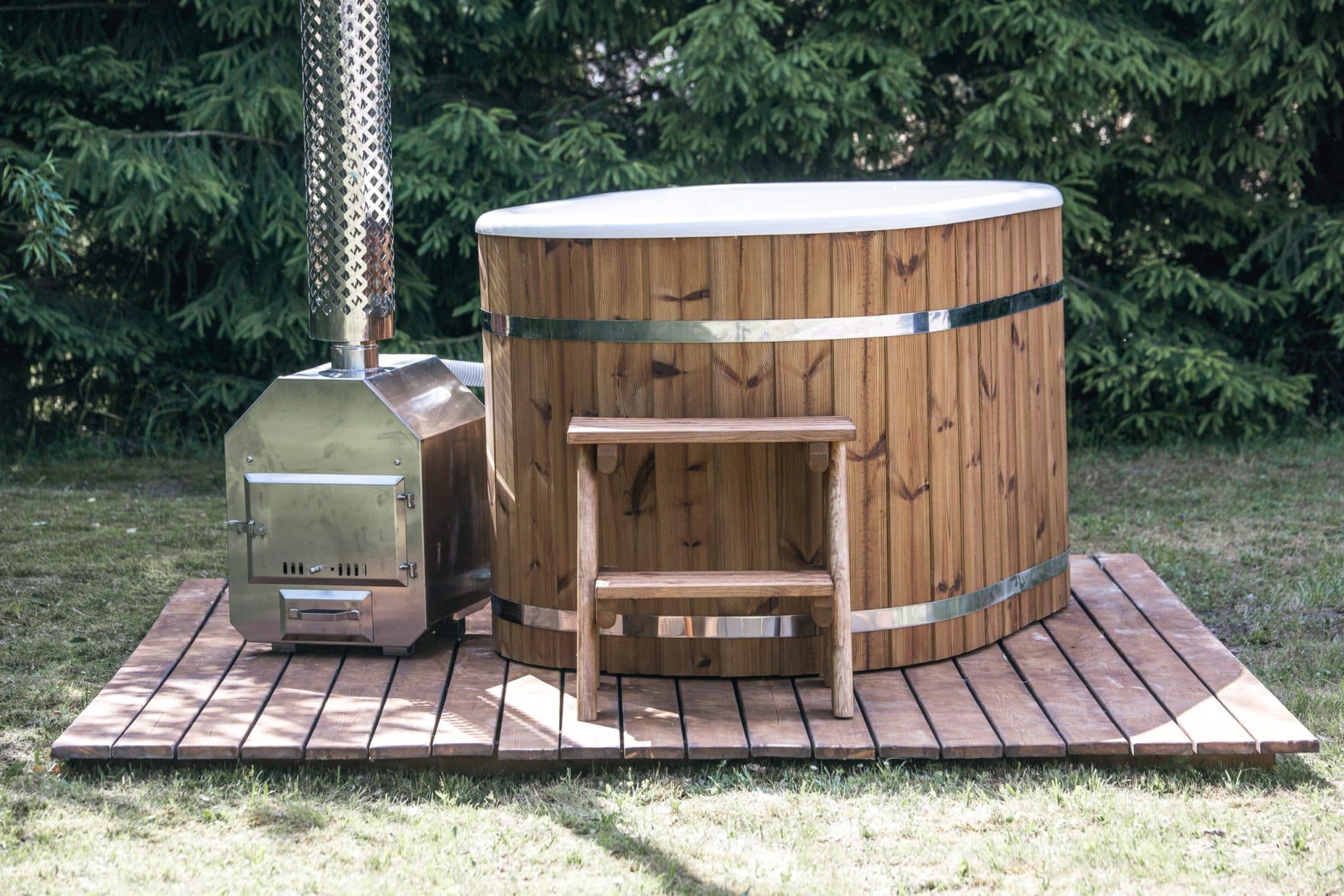 Ovalna vanjska hot-tub kupka s umetkom od stakloplastike i vanjskim grijačem - Slika 13