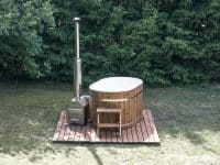 Ovalna vanjska hot-tub kupka s umetkom od stakloplastike i vanjskim grijačem