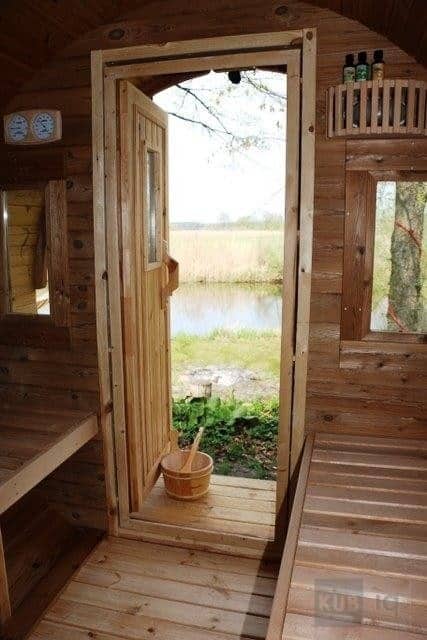 Okrugla vanjska sauna 3,0 m promjera 197 ili 227 cm - Slika 7