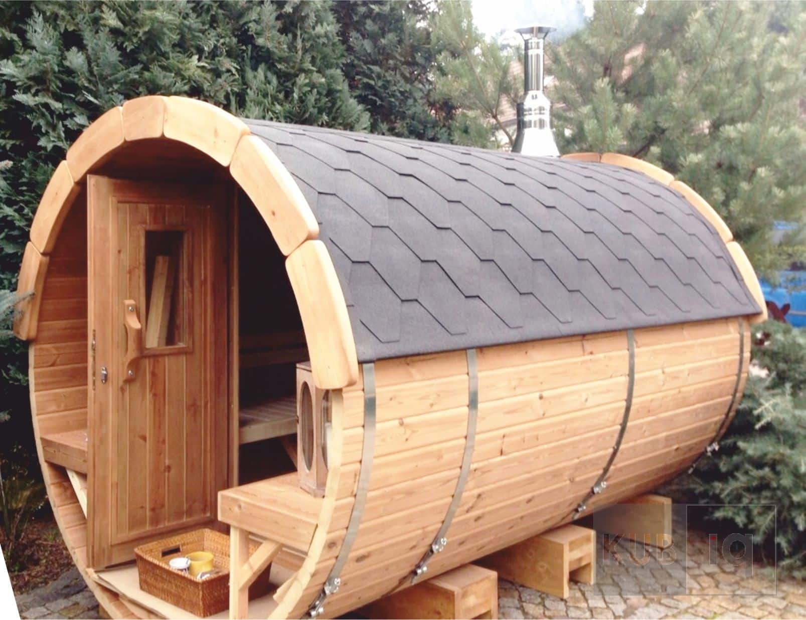 Okrugla vanjska sauna 3,5 m promjera 197 ili 227 cm