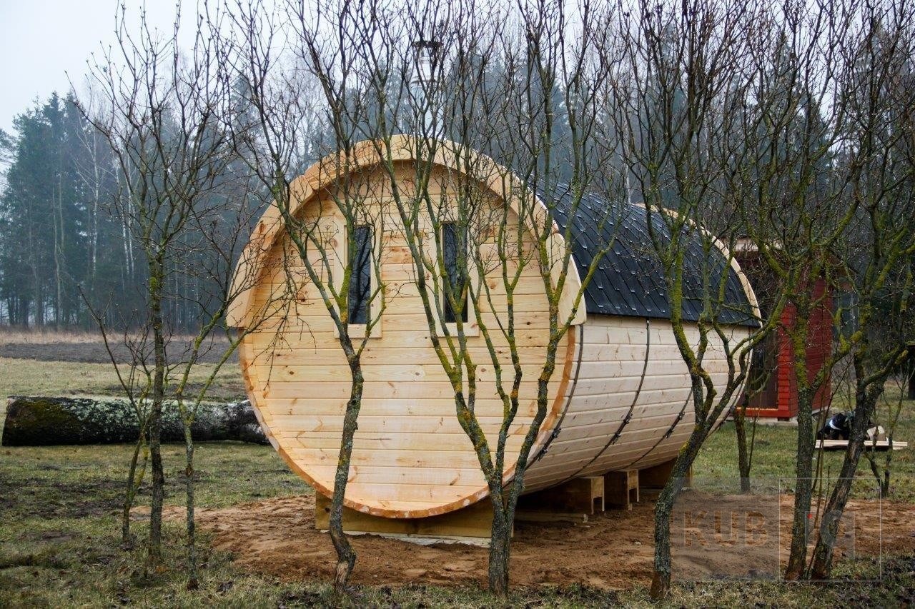 Okrugla vanjska sauna 4,5 m promjera 197cm ili 227 cm - Slika 8