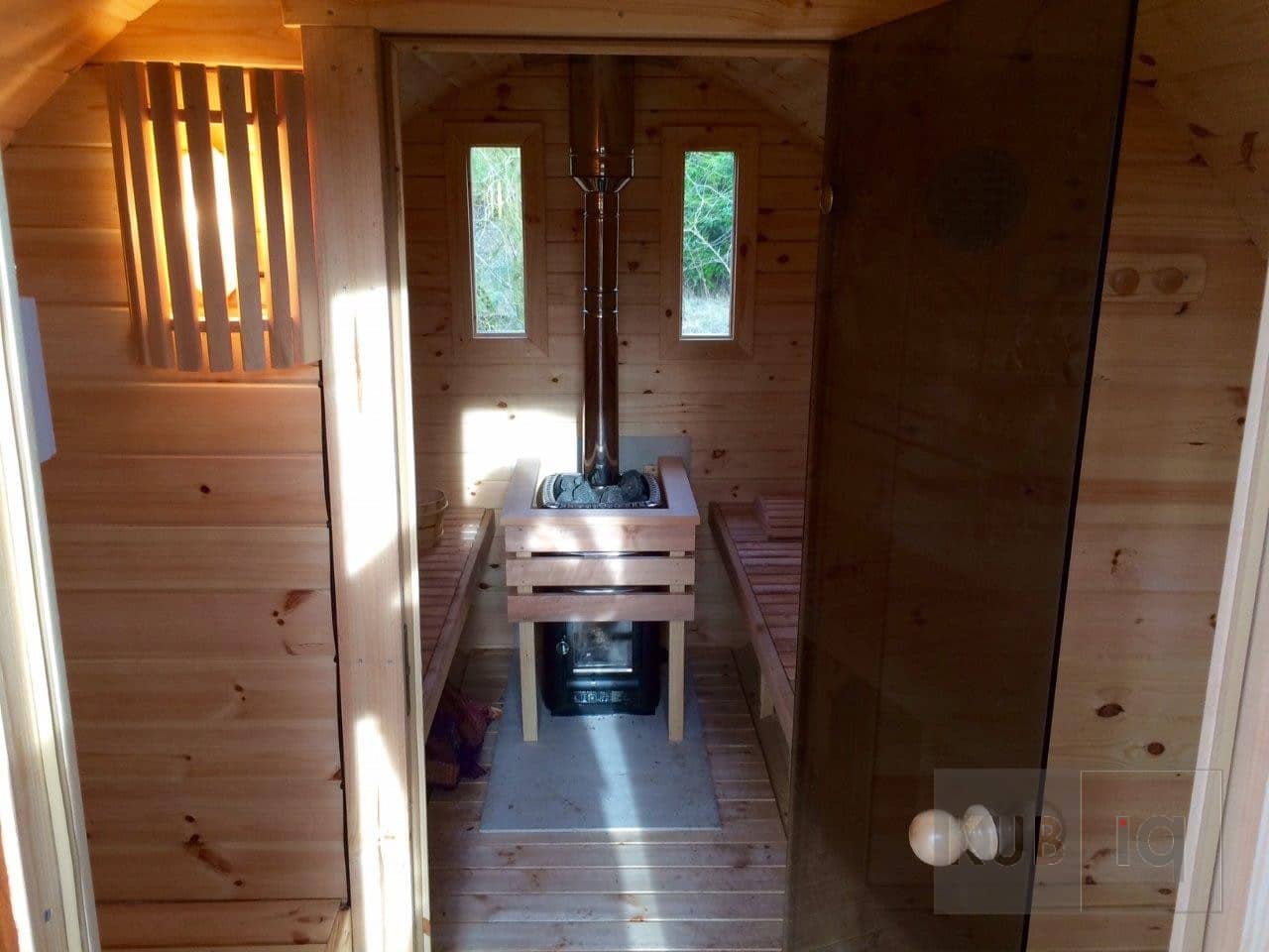 Okrugla vanjska sauna 4 m promjera 197cm ili 227 cm - Slika 3