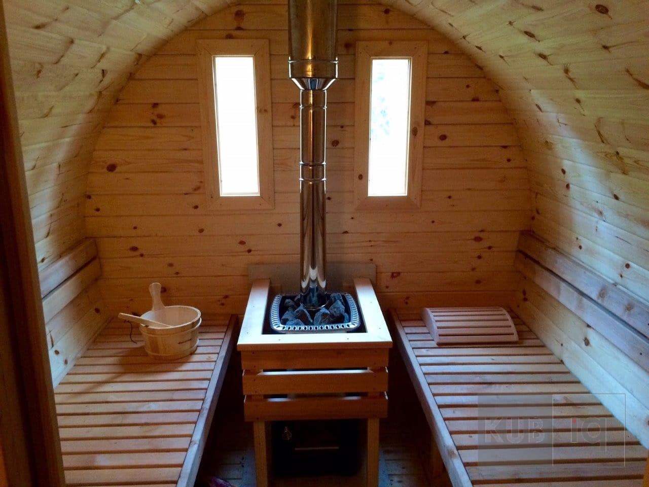 Okrugla vanjska sauna 4 m promjera 197cm ili 227 cm - Slika 2
