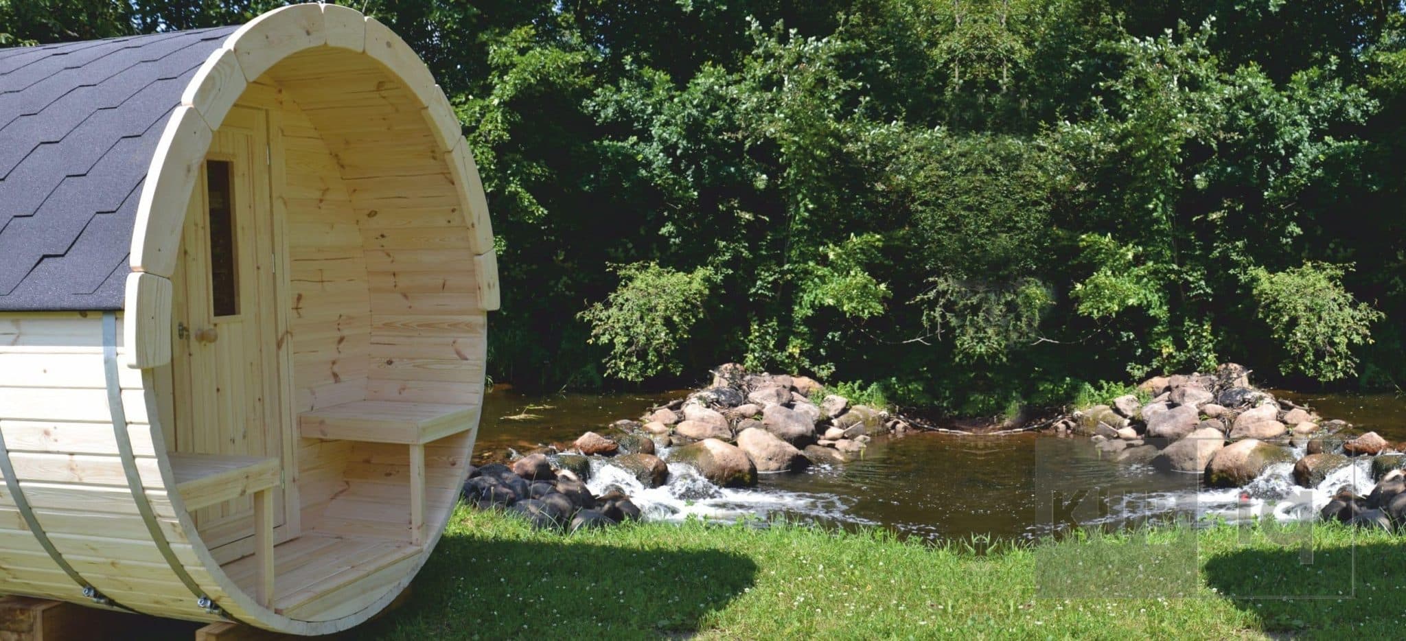 Okrugla vanjska sauna 5,9 m promjera 197 ili 227 cm - Slika 3