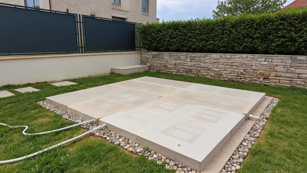 Outdoor wellness zona — sauna, hot tub i terasa za odmor uz natkrivenu zonu