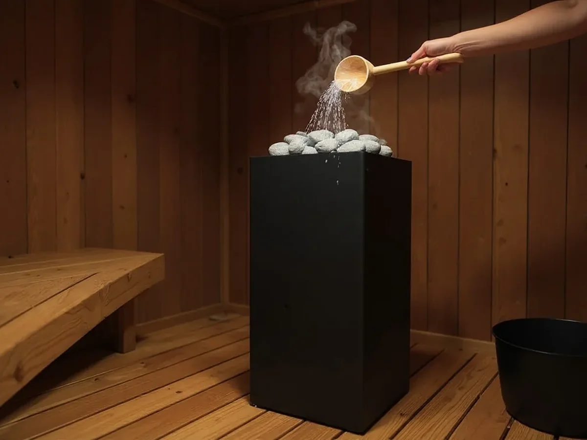 Polijevanje sauna kamenja manjom količinom vode