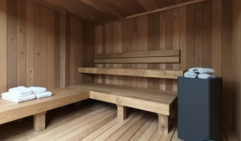 KUBIQ outdoor wellness prostor u večernjem ambijentu kao dio tjednog sauna rituala.