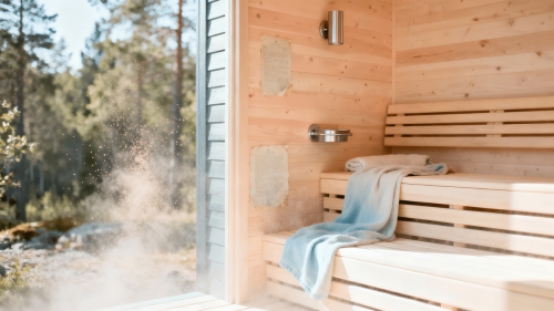 Vanjska drvena sauna u prirodi – KUBIQ